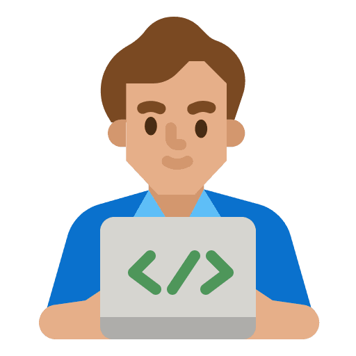 Person coding on his laptop